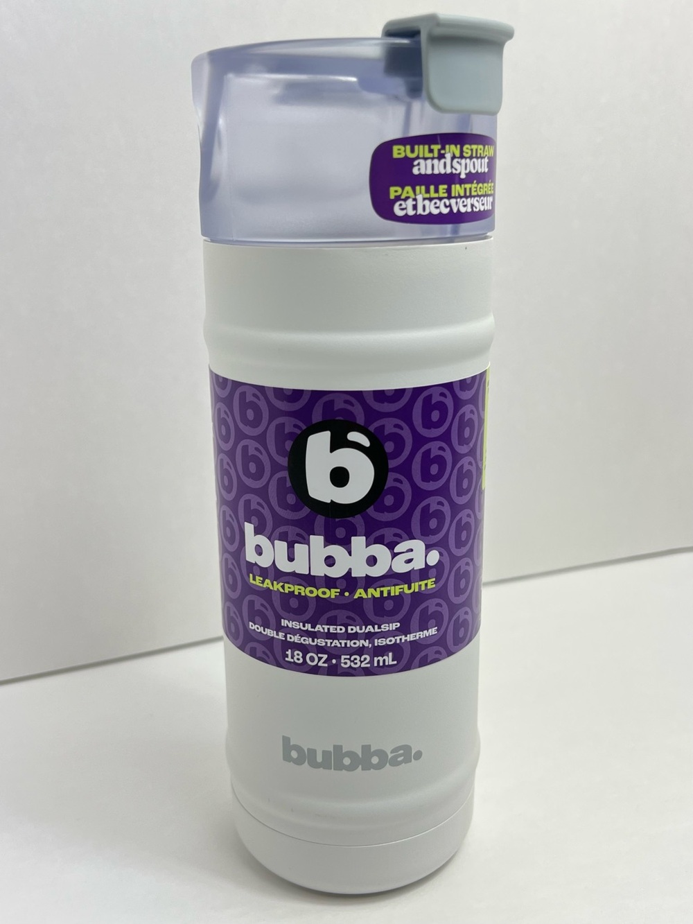 bubba. 18oz White Insulated Water Bottle
